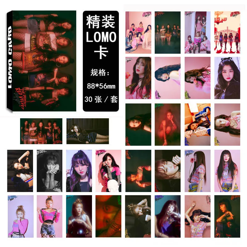 30 шт./компл. KPOP Red Velvet Girls RBB RV альбом HD фотооткрытка ПВХ открытки самодельные LOMO