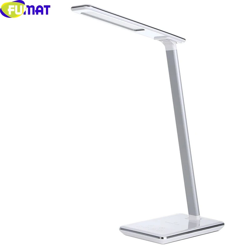 

FUMAT 48 LED Beads Desk Lamp for Bedroom Living Room with Wireless Desktop Charger USB Output for Iphone 8 X Charging Lights