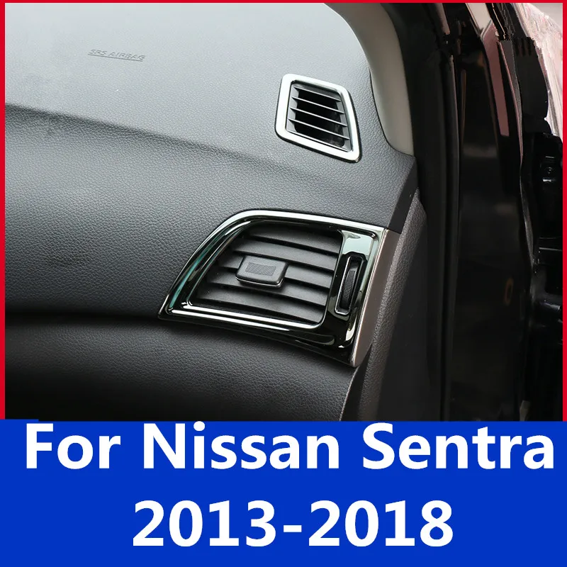 

For Nissan Sentra 2013-2018 Side outlet outlet cover decorative side vent sticker car vent cover Panel frame car accessories