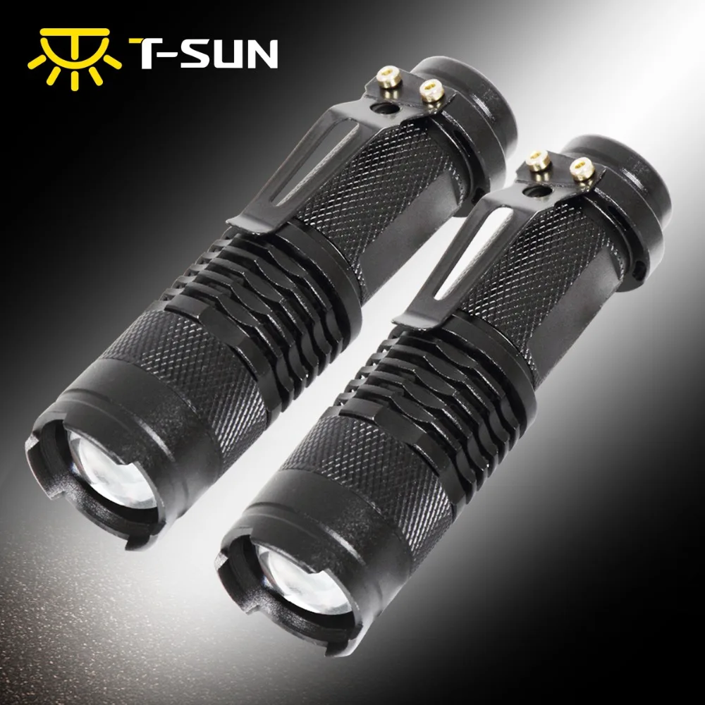 T-SUNRISE 2 шт Миниатюрный портативный фонарик 2000LM Q5 Водонепроницаемый факел