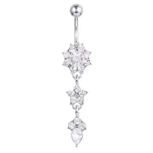 Модные женские сексуальные пупка кольца пупка пирсинг кристалл цветок ювелирные изделия для тела пупка Пирсинг Кольца Аксессуары