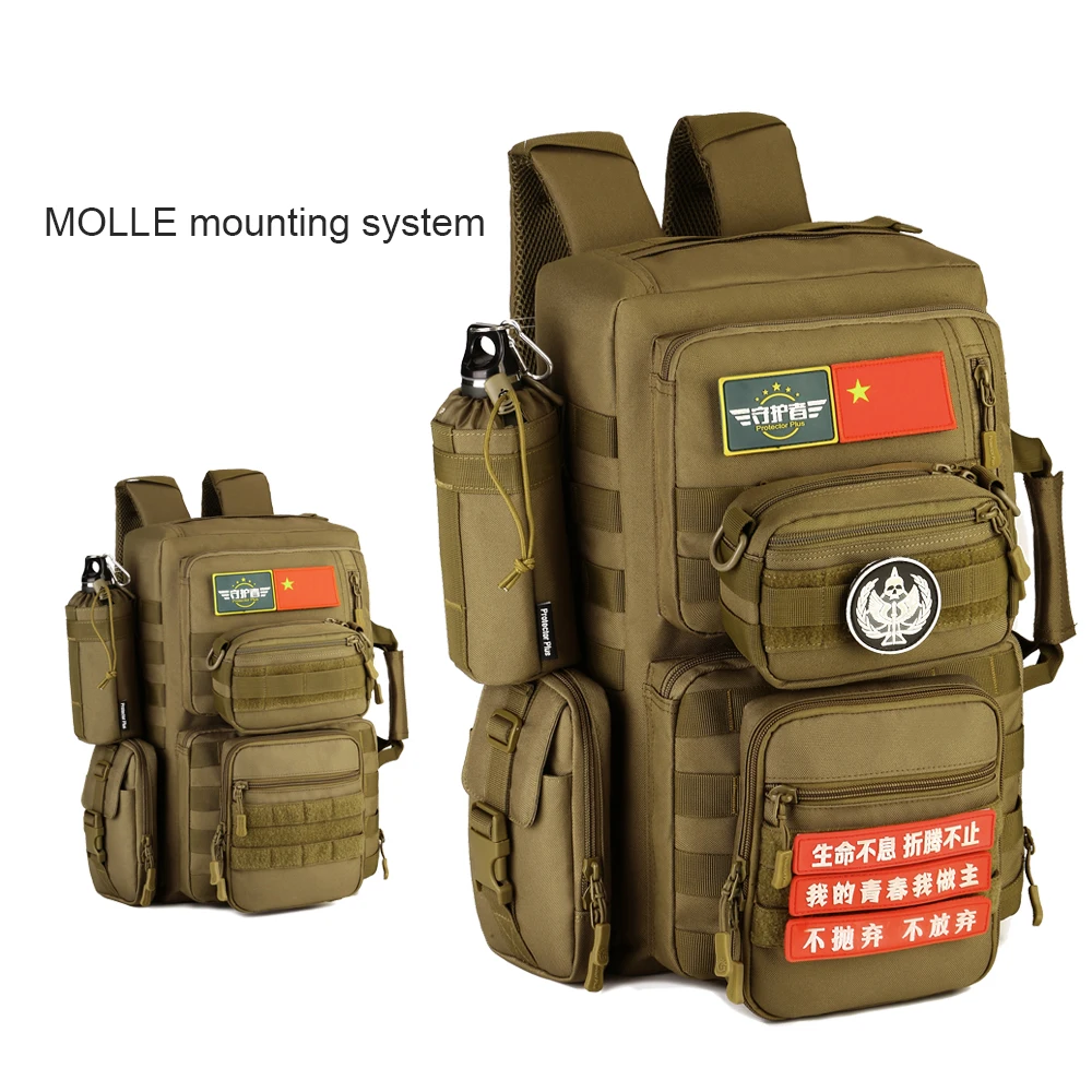 Outdoor 35L Sport Climbing Camping bag 3 Use Shoulder bag Trekking Molle Travel Bag Military Tactical Backpack mochila militar
