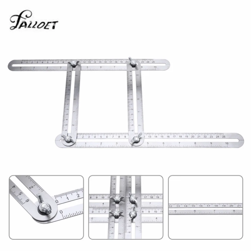 

Angle-izer Template Tool Metal Measuring Tools Four-Sided Ruler Accurate Measuring Tool for Woodworking Builders Handymen