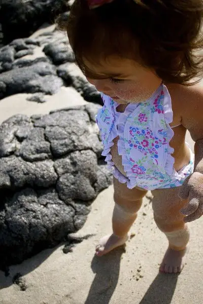 Baby Girls Bikini Floral Split Tankini Swimsuit Bathing Suit Swimming Clothes UK