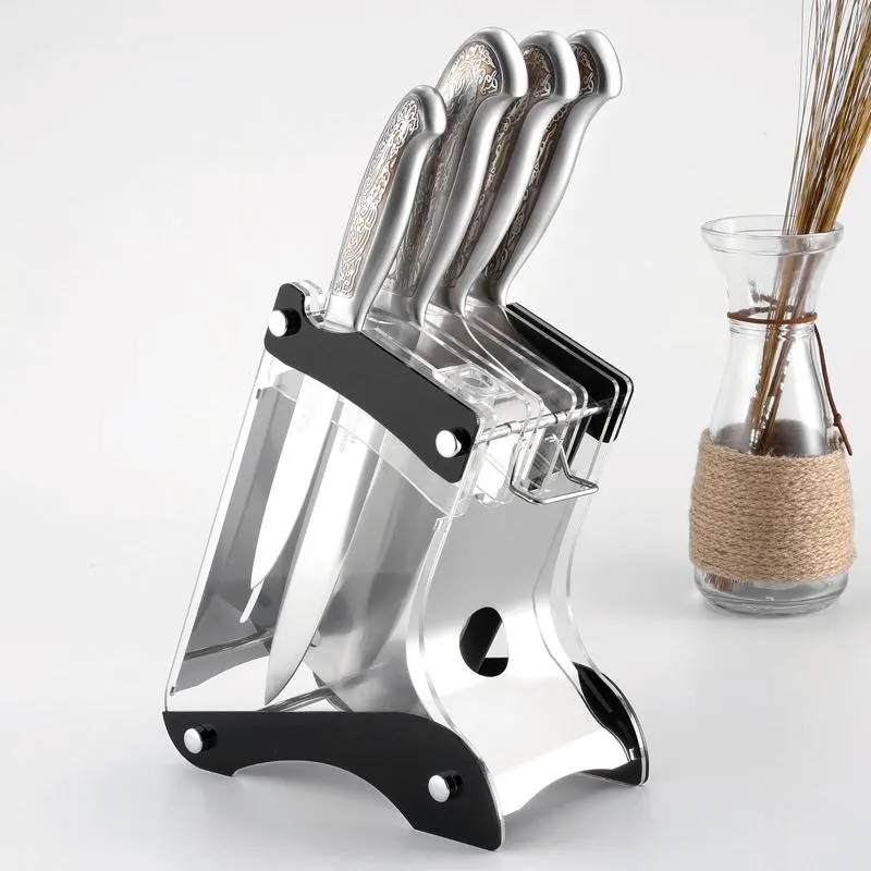 White&Black Acrylic kitchen Knife Rack Holder Multifunctional Knife