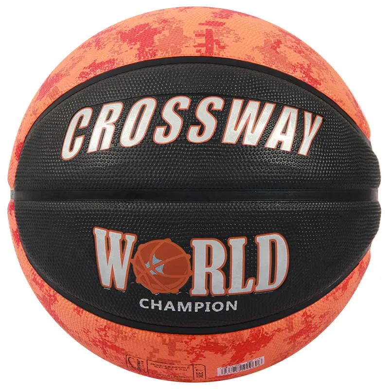 CROSSWAY 4 цвета баскетбольный мяч 71-590 высокое качество импортный резиновый материал Официальный Размер 7 бесплатно с сетчатой сумкой+ игла - Цвет: As the picture