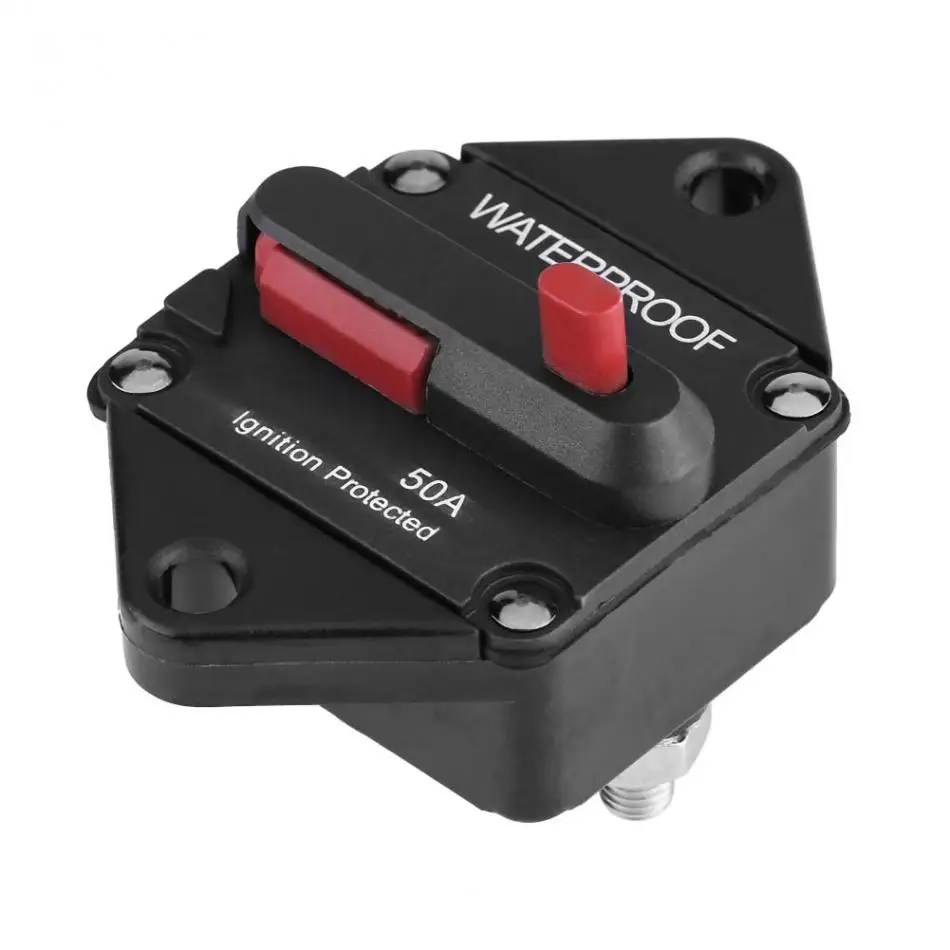 50A Waterproof Amp Circuit Breaker Fuse Inverter with Manual Reset
