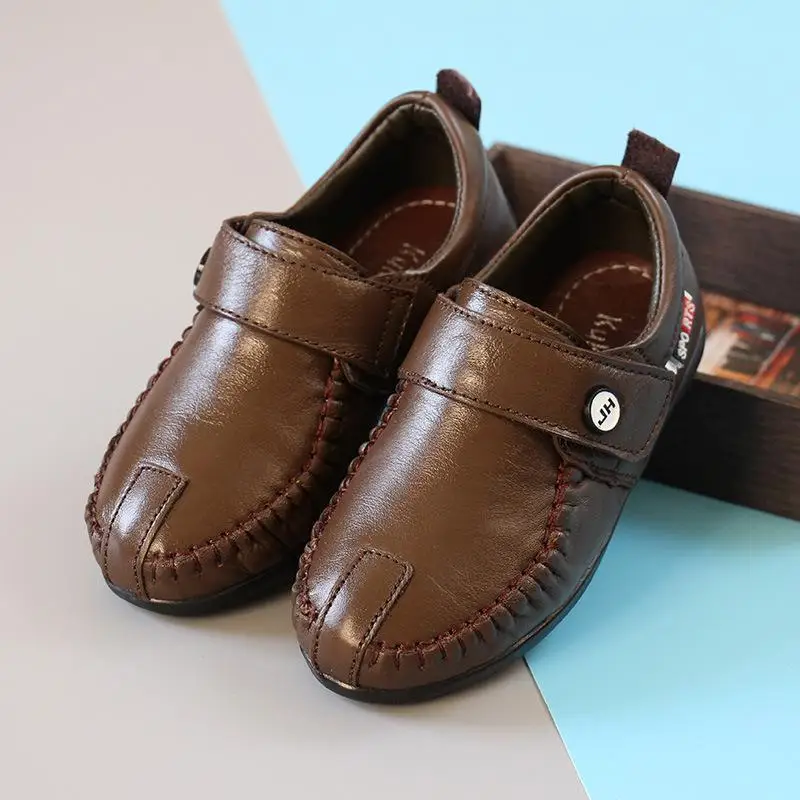 

Boys Genuine Leather Shoes Kids Leather School Wedding Oxford Party Shoes Children Cowhide Etiquette Black Dress Student Shoes