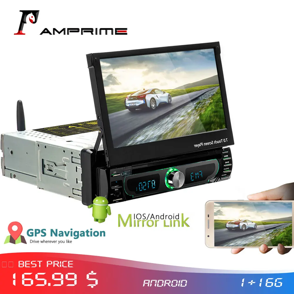Cheap AMPrime 1 din Car Stereo Radio 7" Android DVD Player In-Dash GPS FM Receiver USB SD Bluetooth Car Radio 1DIN Multimedia Player 0 Cheap AMPrime 1 din Car Stereo Radio 7" Android DVD Player In-Dash GPS FM Receiver USB SD Bluetooth Car Radio 1DIN Multimedia Player 0