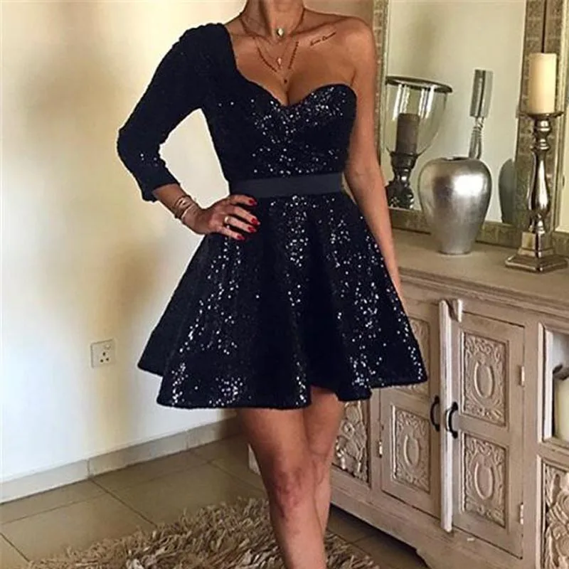 black-sequined-short-prom-dresses-with-detachable