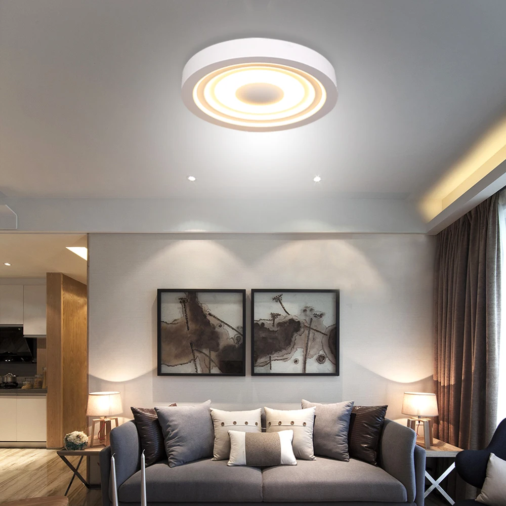 

Zerouno Modern LED Ceiling Light Iron Shade Mini Ceiling Lamp Luminarias Rotunda Light For Living Room Aisle Corridor Kitchen