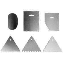 6 шт. набор скребок для торта из нержавеющей стали Антипригарная посуда для выпечки скребок для торта плоский прочный край долговечная посудомоечная машина безопасная кухня