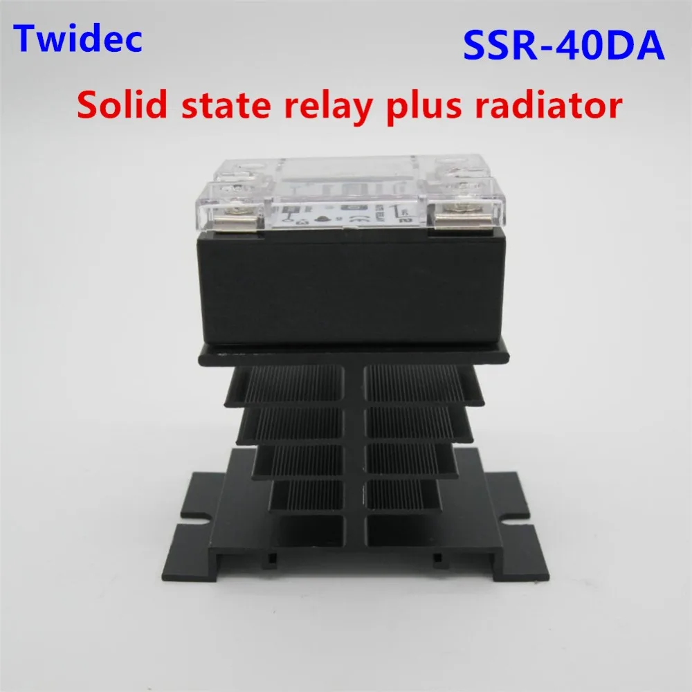 Высокое качество Однофазное твердотельное реле плюс радиатор SSR 40DA модуль 3 32VDC до