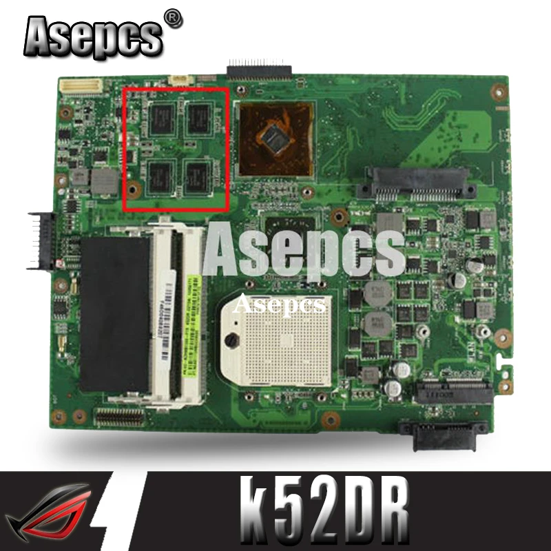 Asepcs K52DR материнская плата для ноутбука For Asus A52DE K52DE A52DR K52D K52 тестовая оригинальная