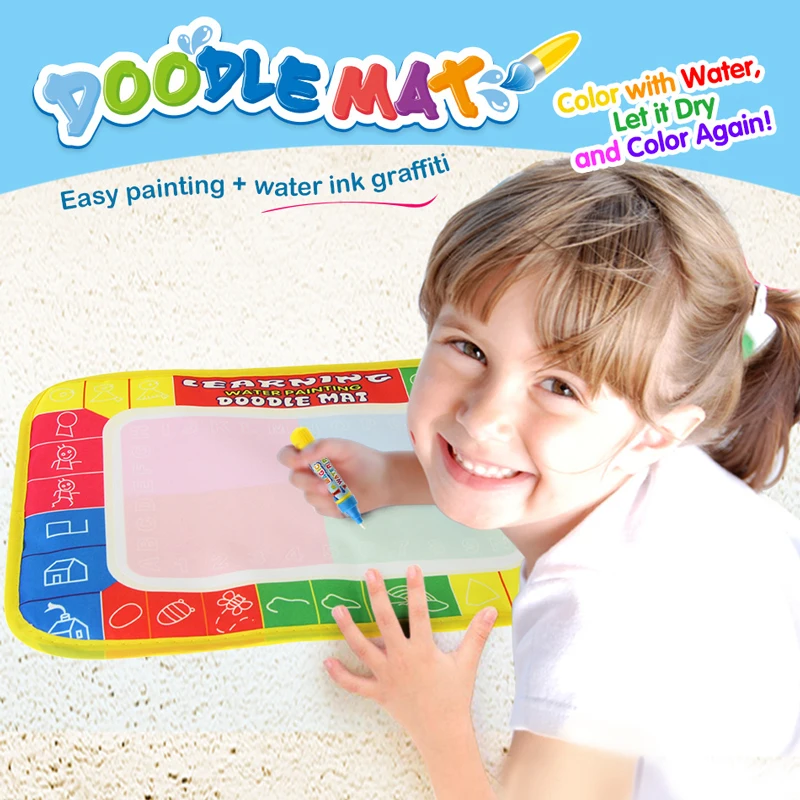 

29x19cm Water Doodle Mat & 1 Magic Pen Non-toxic Drawing Board Coloring Toys Painting Learning Educational Toys for Kids Gift