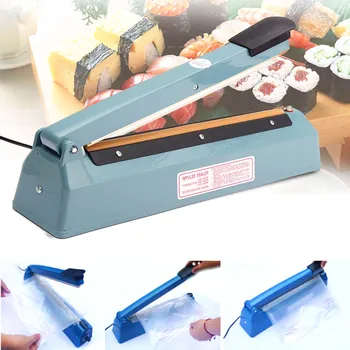 

220V 10" Inch Metal Heat Sealing Machine Hand Impulse Manual Sealer Machine Closer Bag Packing Tools Automatic Heat Food Sealer