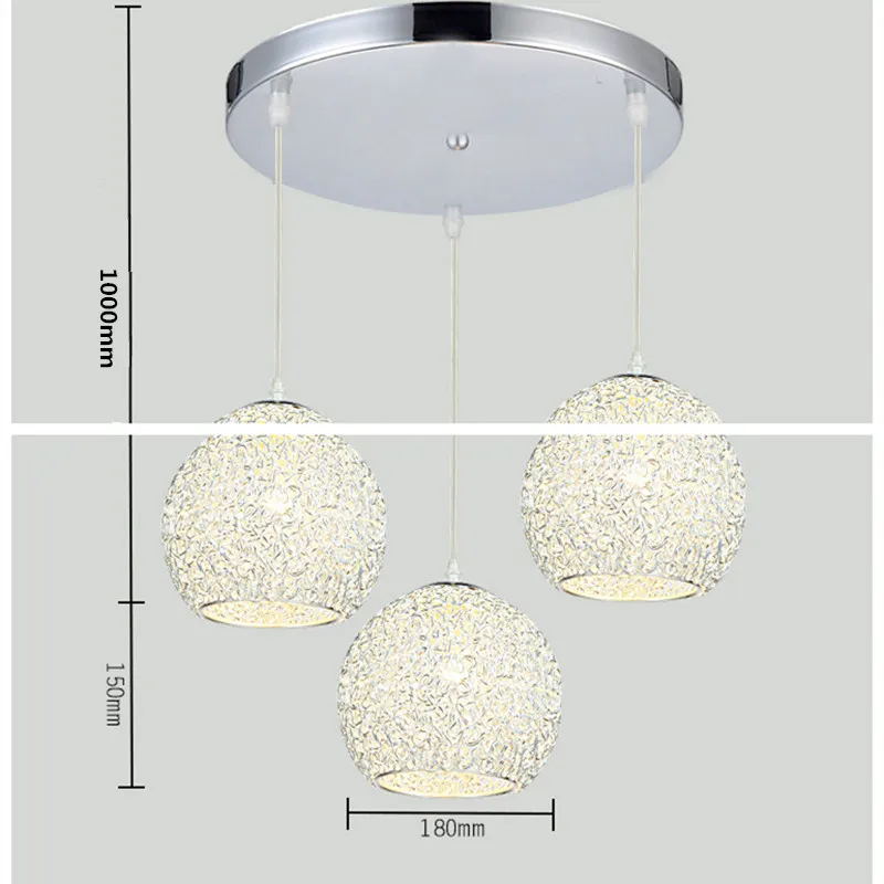 Современный минималистский светодиодный бар круглый креативный Ресторан три люстры спальня огни