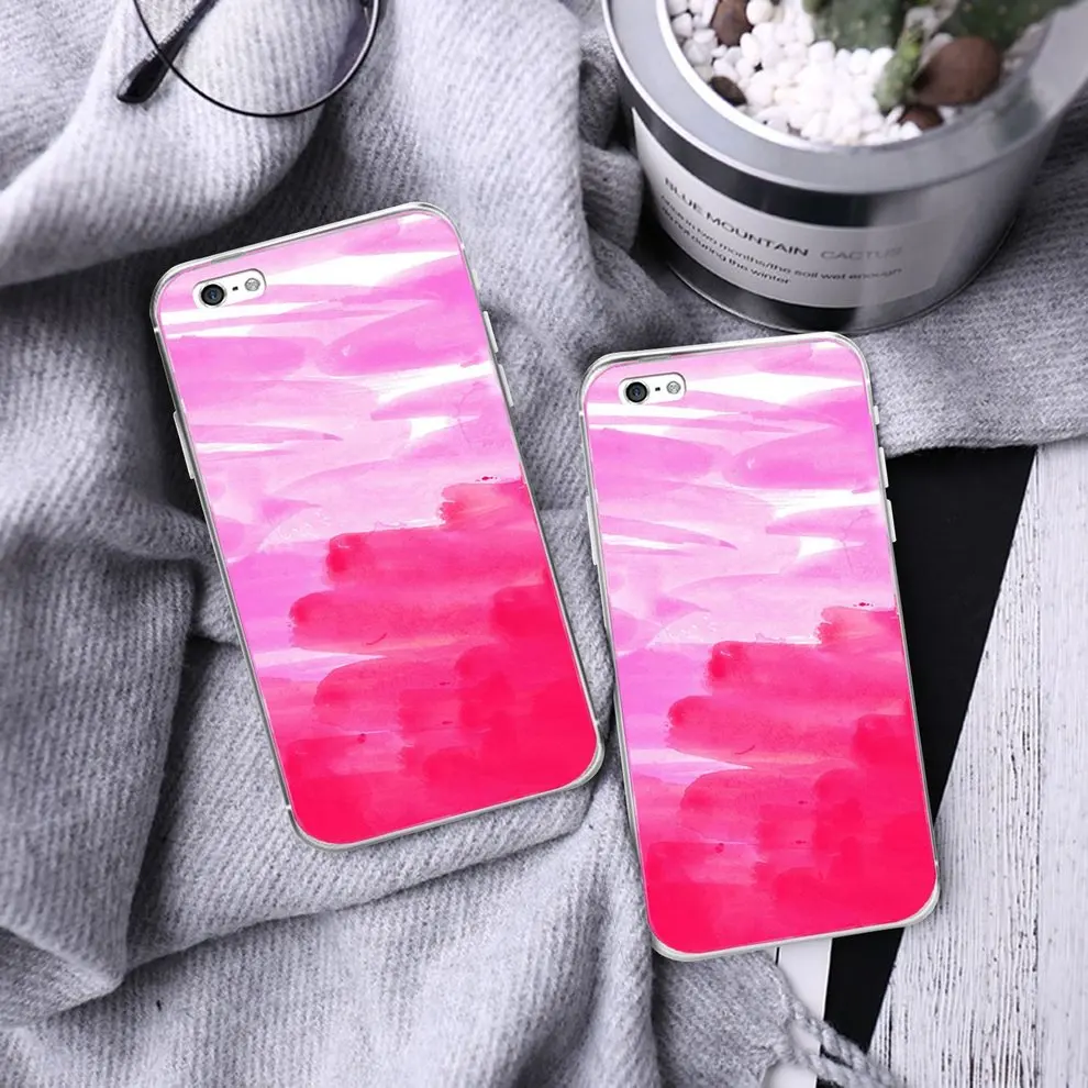 

2 Pcs Graffiti Phone Case Fashion Color Printing Colored Drawing TPU Phone Cover Protective Phone Shell For iPhone 6/6s