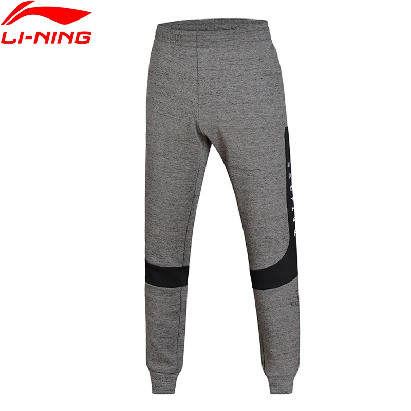 Клиренс) Li-Ning мужские баскетбольные спортивные штаны BAD FIVE, прямые трикотажные спортивные штаны с удобной подкладкой AKLM607 MKY315