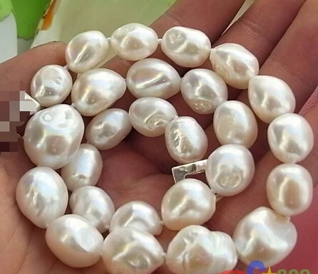 

Free shipping >>@ 1807 17" 17~18MM WHITE BAROQUE FRESHWATER PEARL NECKLACE