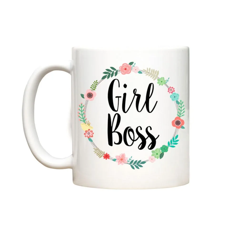 Girl Boss Mug cup home decal procelain tea cup ceramic coffee mugs tea