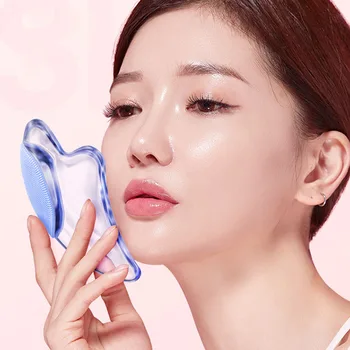 

Hot Luminous Crystal Scraping Board Silicone Facial Massage Tools for SPA Skin Care Dropshipping