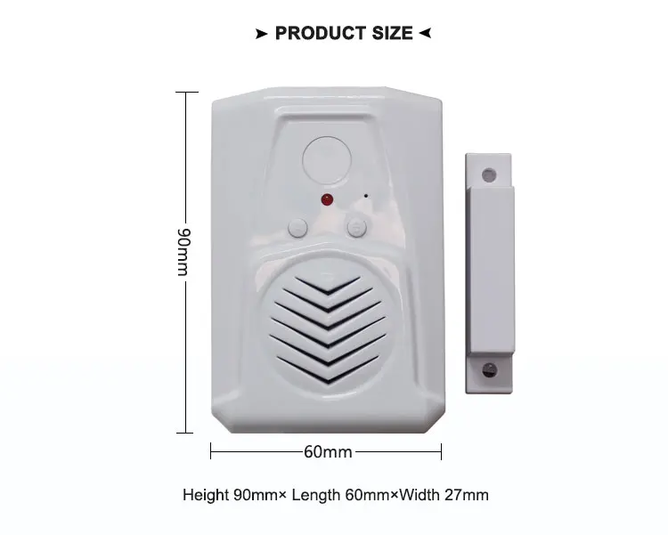 Холодильник Оконная дверь Открыт Вход для датчика Входной сигнал Противоугонное устройство Добро пожаловать DoorBell Автоматическое голосовое напоминание Dry Battery Powered