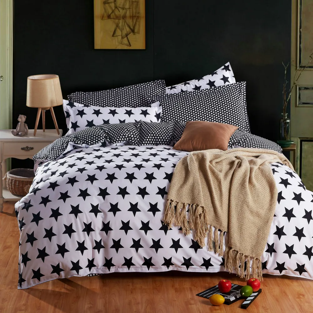 bedding set Queen 4pcs Luxury bed linen tri duvet cover bed sheet