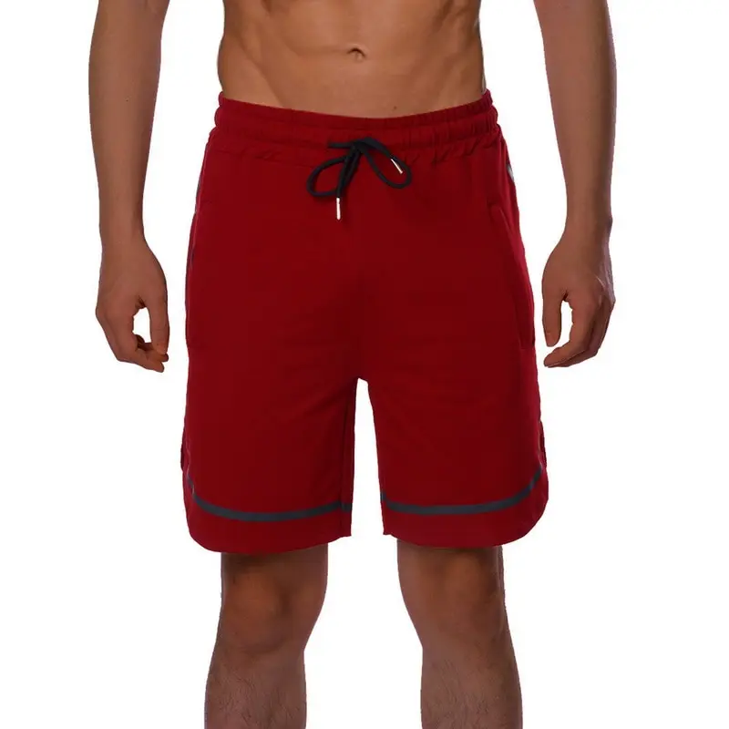 SHUJIN Summer Men's Solid Gym Shorts Bodybuilding Running Fitted Training Casual Sport Pockets Shorts
