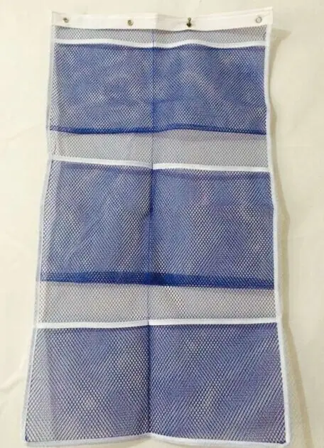 free shipping ~ 2pcs / set6 grid bathroom Guadai home shower hanging pocket storage bag blue size 63 * 36CM | Дом и сад