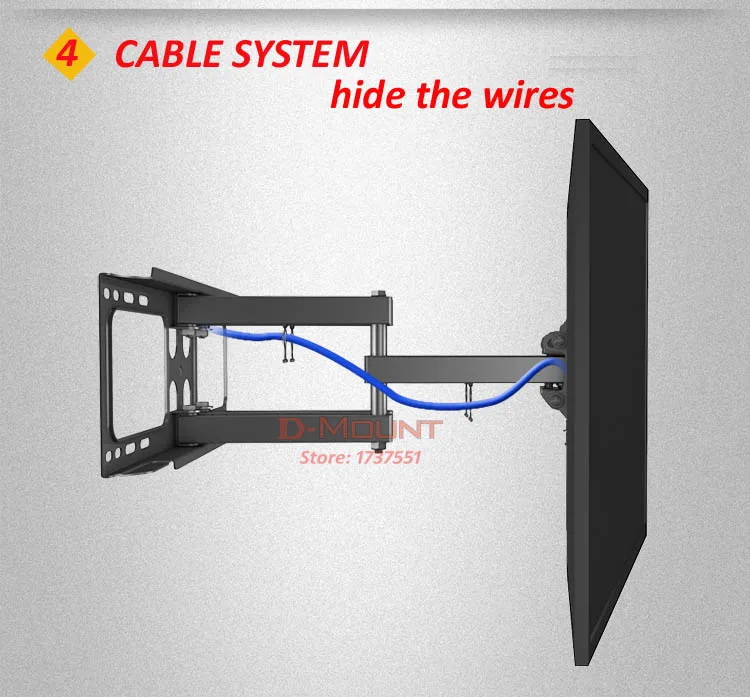 العالمي 6 الذراع ذراع مزدوج كامل الحركة 40 كيلوجرام 65 inch 70 inch قابل led tv جدار جبل lcd قوس صاحب موقف البلازما