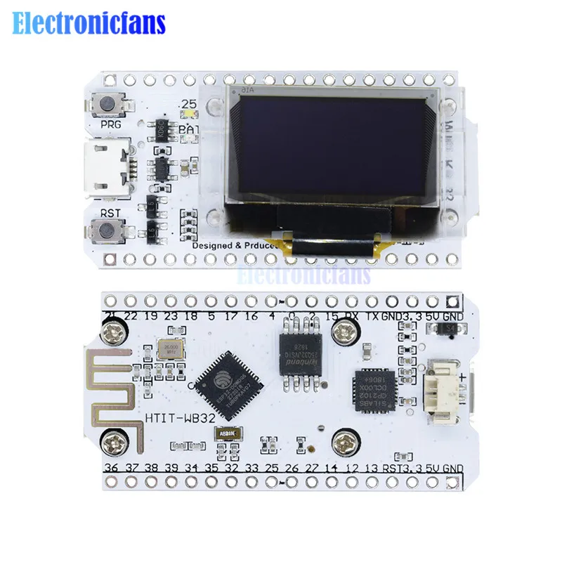 ESP32 0,96 дюймовый синий oled-дисплей Bluetooth wifi комплект CP2102 модуль Интернет-макетная плата 32 м вспышка для Arduino без антенны