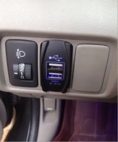 Двойное зарядное устройство USB Carling ARB Rocker Switch синий светодиодный светильник