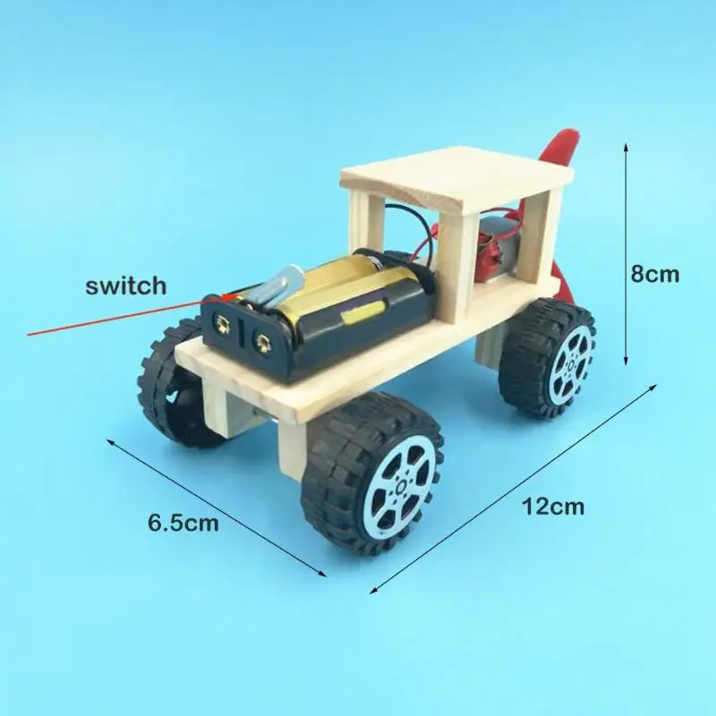 Diy Электрический ветряной автомобиль собранные Пазлы Science наборы для экспериментов Обучающие Мини-модели раннего обучения игрушки детские развивающие игрушки Gif