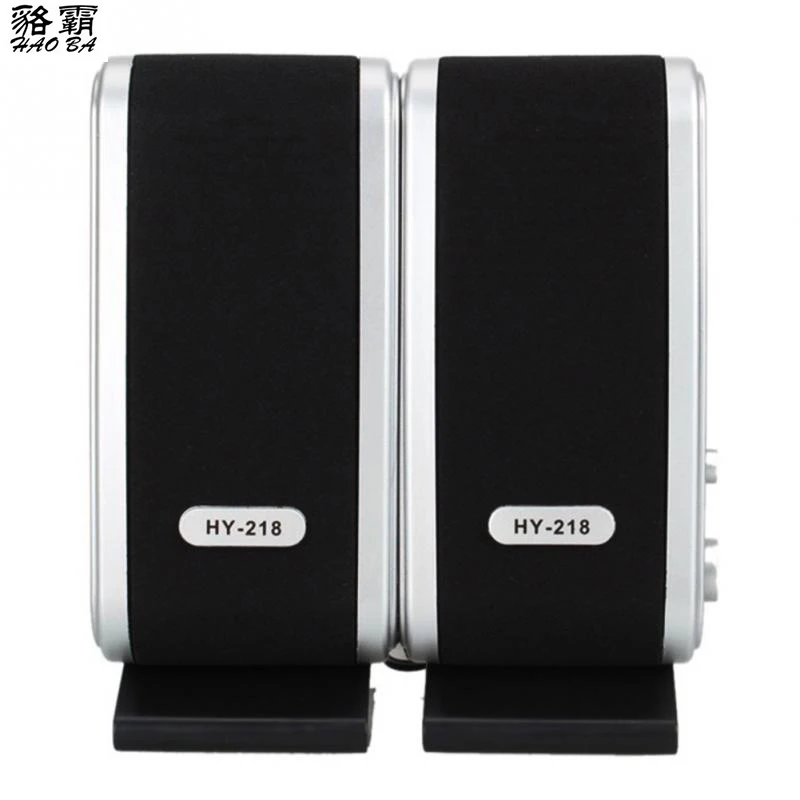 HAOBA Plastic HY 218 Model USB Power Speakers 3.5mm Jack Microphone