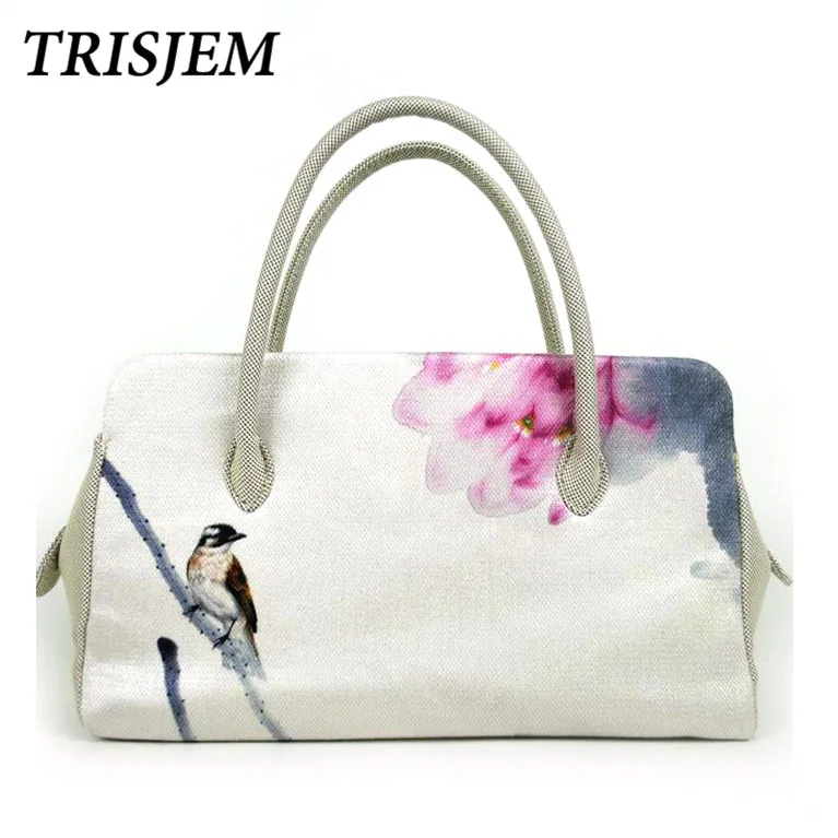 

2018 Famous brand shoulder bag female flower Printing handbag for women tote bags