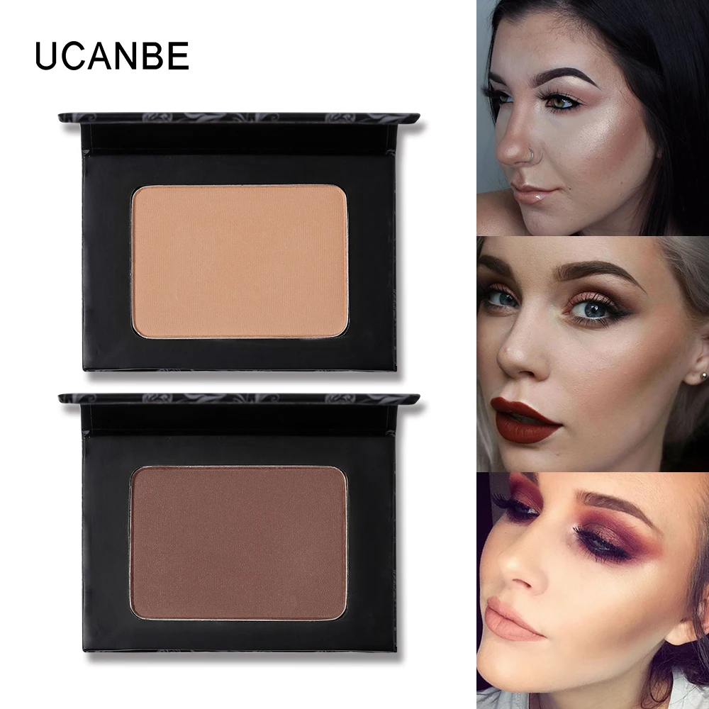 

UCANBE Brand Highlighter Bronzer Makeup Palette 2 Colors 3D Face Matte Contour Brighten Concealer Long Lasting Powder Cosmetics