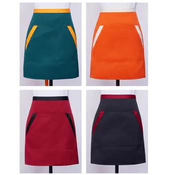 

Adjustable Half Pocket Apron Unisex Kitchen Cooking Antifouling Western Restaurant Hotel Cafe Barber Shop Waiter Uniform Apron