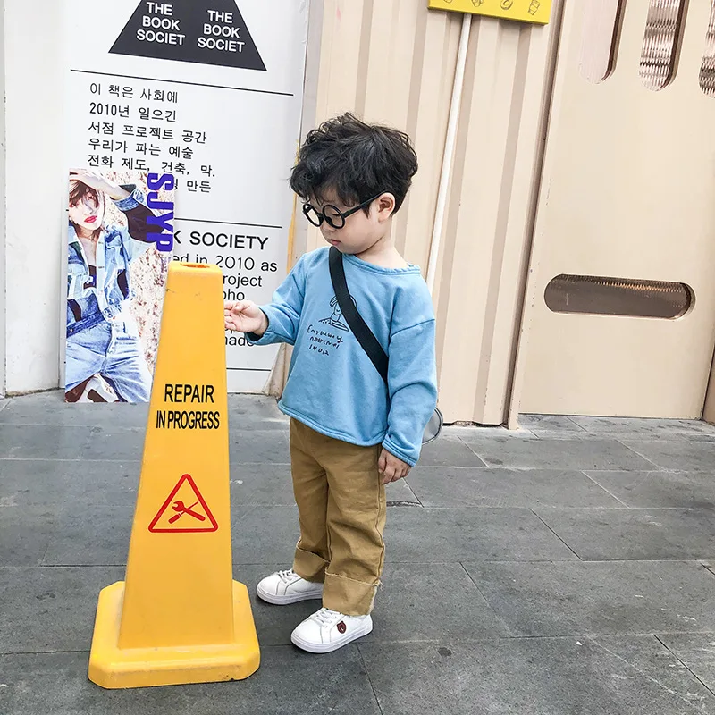 

Children's pants 2019 autumn new children's cotton long pants Men's and women's baby Korean version of the curling Korean casual