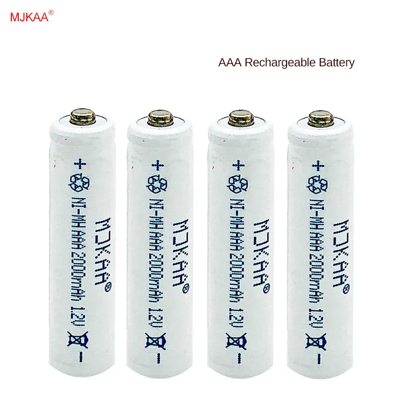 4pcs lot New AAA 2000mAh NI MH 1 2V Rechargeable Battery AAA Battery 3A rechargeable battery
