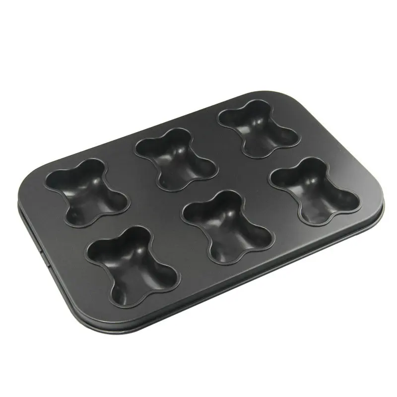 AMW Dog Bone Baking Cake Pan Non Stick Carbon Steel Baking Tray Oven