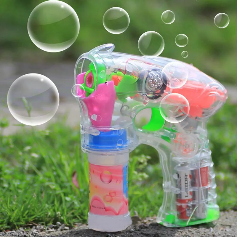 Electric Bubble Gun Automatic Bubbles Water Gun Music Flash Bubble