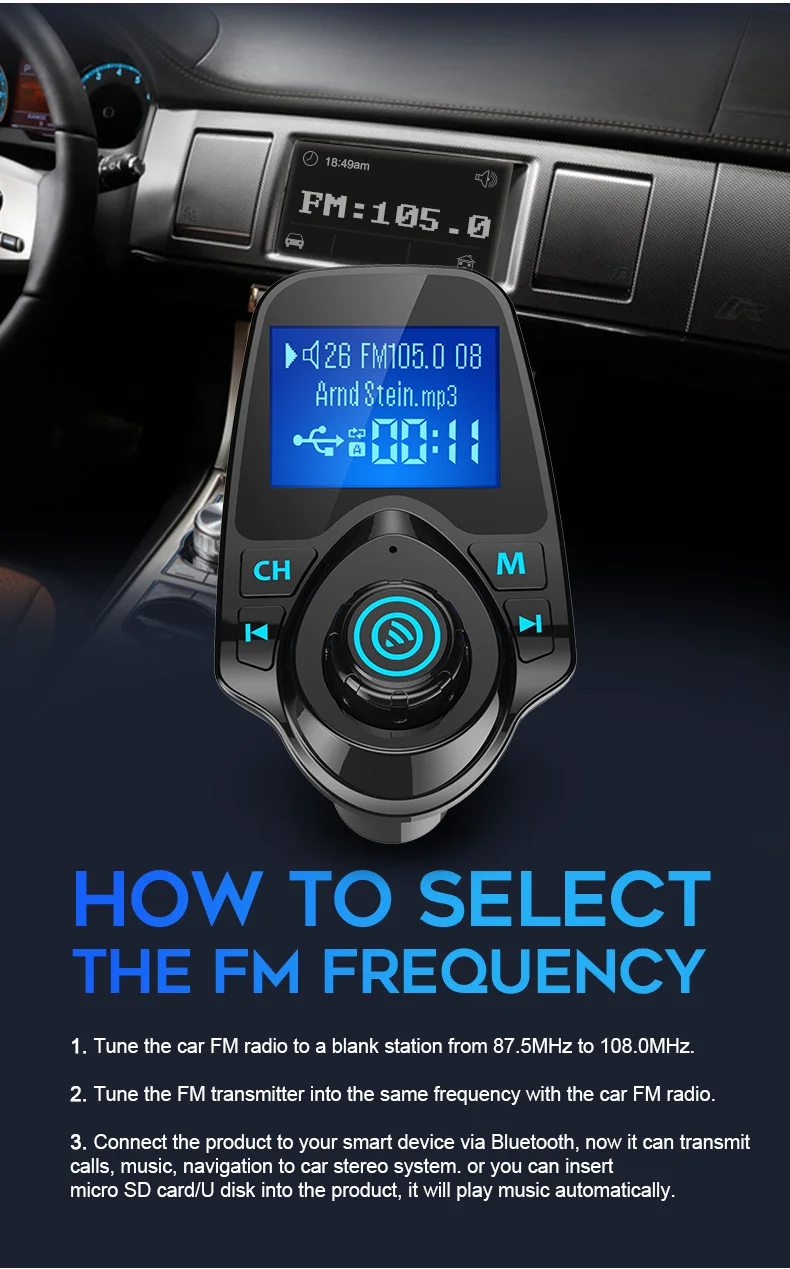 Автомобильный MP3 Bluetooth плеер FM передатчик TF карта U диск без потерь музыка aux аудио приемник Bluetooth автомобильный комплект USB Автомобильное зарядное устройство