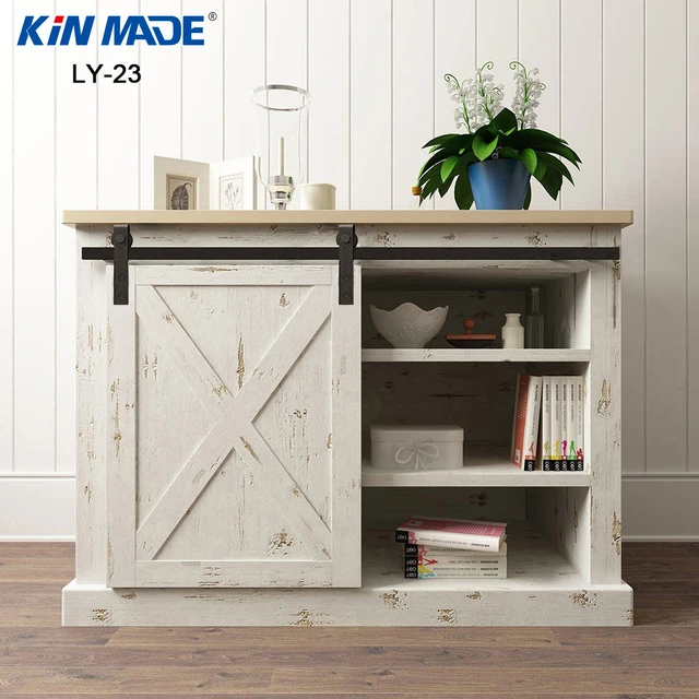 Kinmade J Shape Mini Cabinet Sliding Barn Door Hardware Kit Single Kinmade J Shape Mini Cabinet Sliding Barn Door Hardware Kit Single Wood Closet Tv Stand Wall Cupboard