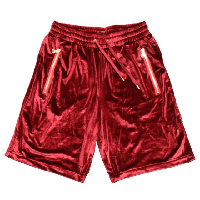MORUANCLE Fashion Hi Street Mens Velour Shorts Streetwear Hip Hop