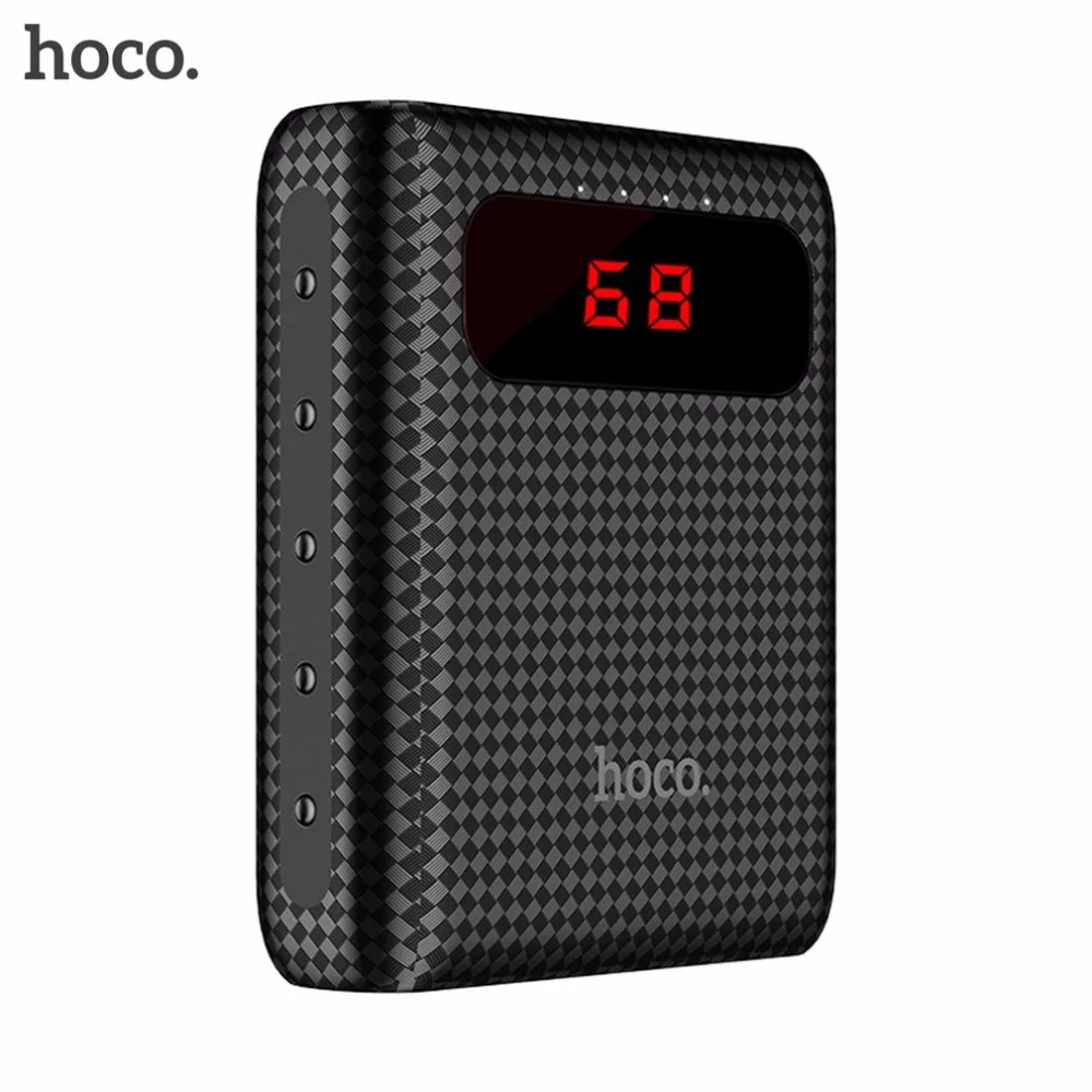 

HOCO Dual USB Charging Powerbank 10000mAh 18650 Power Bank Portable LED Power Indicator Mobile Phone Charger External Battery