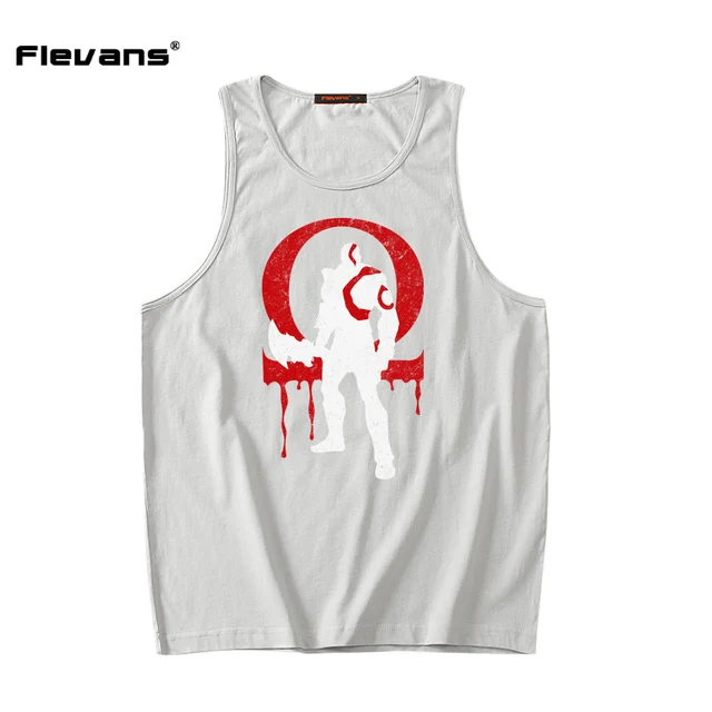 Gyms clothing Brand singlet bodybuilding stringer tank top God of War Kratos men fitness T shirt muscle guys sleeveless vest
