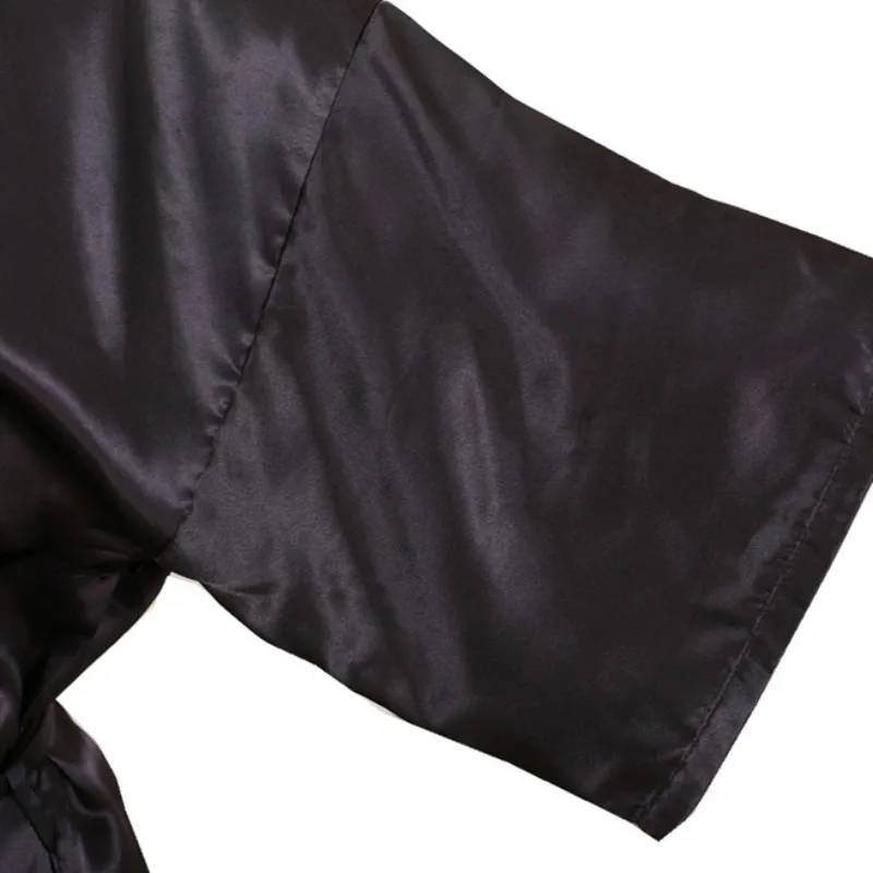 Уютный женский атласный Короткий Ночной халат однотонный халат модный банный халат сексуальный халат Femme
