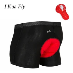I Kua Fly Cycling Shorts Men Gel 3D Sponge Padded Unisex Black Bicycle Cycling Comfortable Underwear Padded Bike Short Pants 4 I Kua Fly Cycling Shorts Men Gel 3D Sponge Padded Unisex Black Bicycle Cycling Comfortable Underwear Padded Bike Short Pants 4