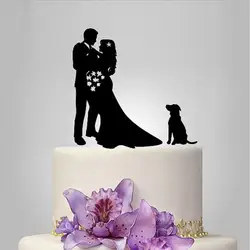 2017 акрил Happy Time свадебный торт Топпер/Свадебный стенд/Свадебные украшения Свадебный Торт аксессуары 1 собака
